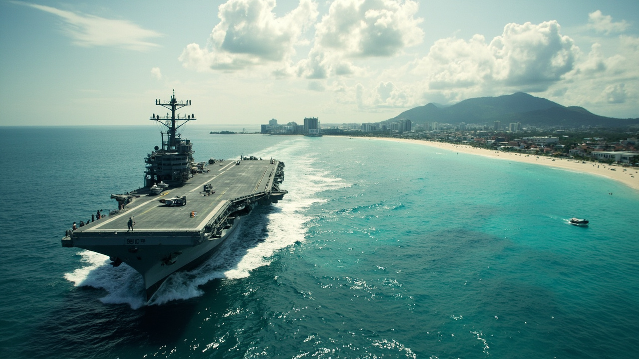 美林肯号水兵在芭提雅海滩